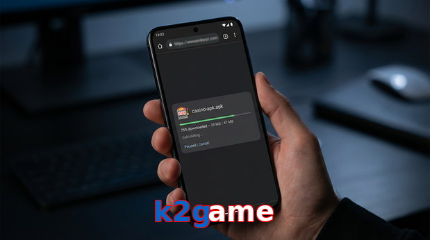 Main screen of K2game apk page for PK players